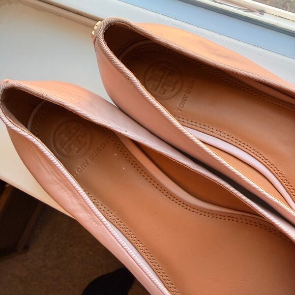 Tory Burch Women's Pink Ballet Block Heel with bow Size 6.5 - Picture 2 of 6